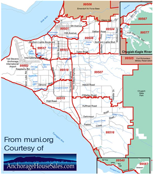  Zip Code Map for Anchorage